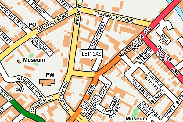 LE11 2XZ map - OS OpenMap – Local (Ordnance Survey) LE11 2XZ map - OS OpenMap – Local (Ordnance Survey)