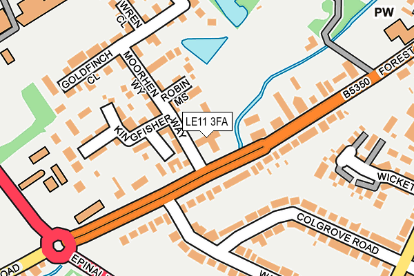 LE11 3FA map - OS OpenMap – Local (Ordnance Survey) LE11 3FA map - OS OpenMap – Local (Ordnance Survey)