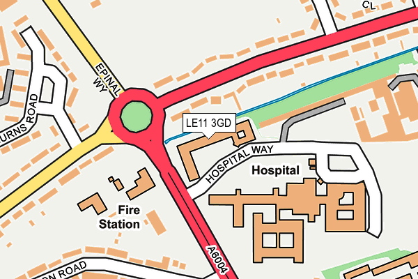 LE11 3GD map - OS OpenMap – Local (Ordnance Survey) LE11 3GD map - OS OpenMap – Local (Ordnance Survey)