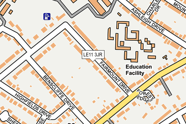 LE11 3JR map - OS OpenMap – Local (Ordnance Survey) LE11 3JR map - OS OpenMap – Local (Ordnance Survey)