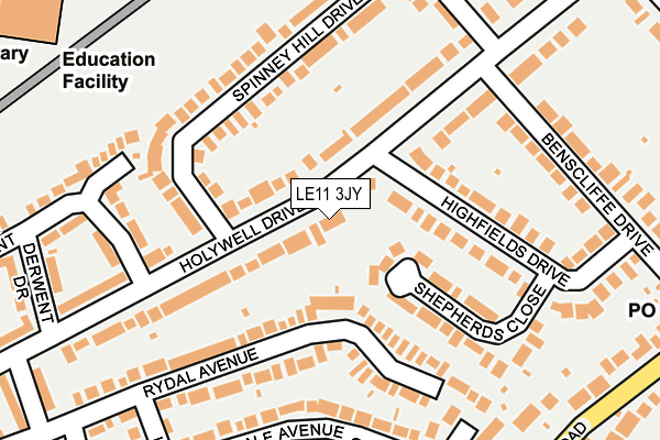 LE11 3JY map - OS OpenMap – Local (Ordnance Survey) LE11 3JY map - OS OpenMap – Local (Ordnance Survey)
