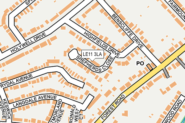 LE11 3LA map - OS OpenMap – Local (Ordnance Survey) LE11 3LA map - OS OpenMap – Local (Ordnance Survey)