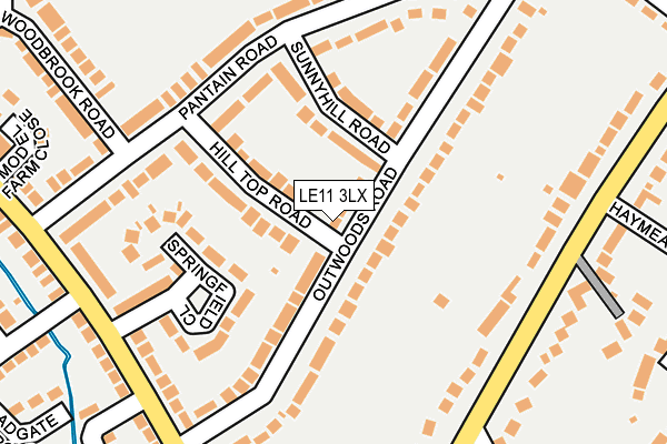 LE11 3LX map - OS OpenMap – Local (Ordnance Survey) LE11 3LX map - OS OpenMap – Local (Ordnance Survey)