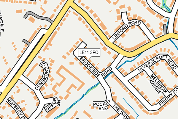 LE11 3PQ map - OS OpenMap – Local (Ordnance Survey) LE11 3PQ map - OS OpenMap – Local (Ordnance Survey)