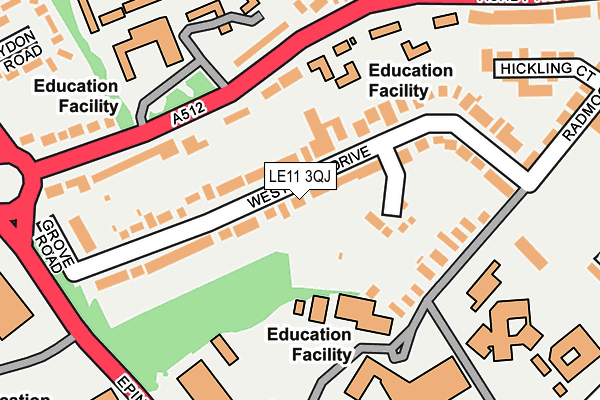 LE11 3QJ map - OS OpenMap – Local (Ordnance Survey) LE11 3QJ map - OS OpenMap – Local (Ordnance Survey)