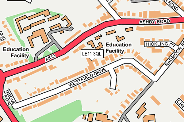 LE11 3QL map - OS OpenMap – Local (Ordnance Survey) LE11 3QL map - OS OpenMap – Local (Ordnance Survey)