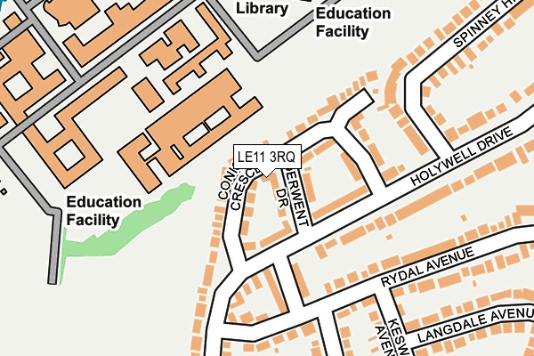LE11 3RQ map - OS OpenMap – Local (Ordnance Survey) LE11 3RQ map - OS OpenMap – Local (Ordnance Survey)