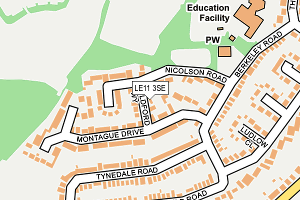 LE11 3SE map - OS OpenMap – Local (Ordnance Survey) LE11 3SE map - OS OpenMap – Local (Ordnance Survey)