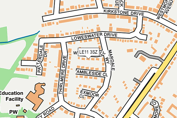 LE11 3SZ map - OS OpenMap – Local (Ordnance Survey) LE11 3SZ map - OS OpenMap – Local (Ordnance Survey)