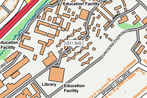 LE11 3UQ map - OS OpenMap – Local (Ordnance Survey) LE11 3UQ map - OS OpenMap – Local (Ordnance Survey)