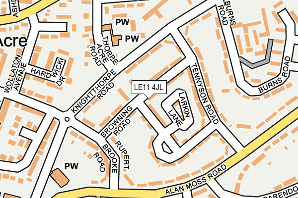 LE11 4JL map - OS OpenMap – Local (Ordnance Survey) LE11 4JL map - OS OpenMap – Local (Ordnance Survey)