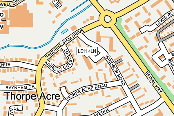 LE11 4LN map - OS OpenMap – Local (Ordnance Survey) LE11 4LN map - OS OpenMap – Local (Ordnance Survey)