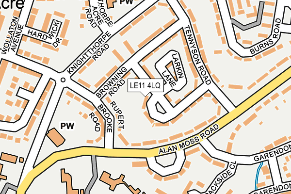 LE11 4LQ map - OS OpenMap – Local (Ordnance Survey) LE11 4LQ map - OS OpenMap – Local (Ordnance Survey)