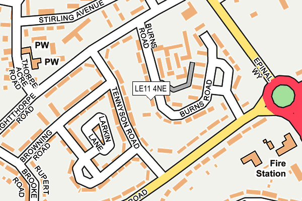 LE11 4NE map - OS OpenMap – Local (Ordnance Survey) LE11 4NE map - OS OpenMap – Local (Ordnance Survey)