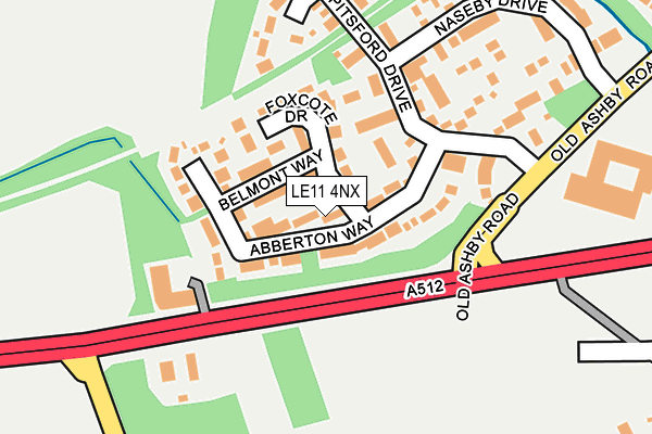 LE11 4NX map - OS OpenMap – Local (Ordnance Survey) LE11 4NX map - OS OpenMap – Local (Ordnance Survey)