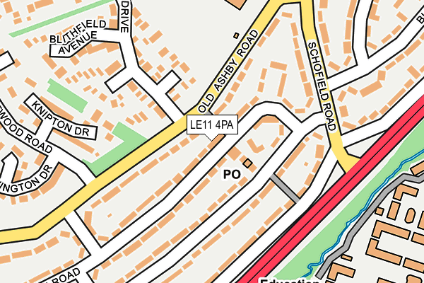 LE11 4PA map - OS OpenMap – Local (Ordnance Survey) LE11 4PA map - OS OpenMap – Local (Ordnance Survey)