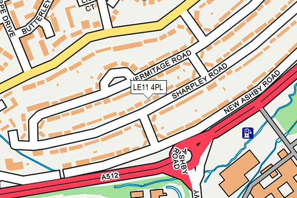 LE11 4PL map - OS OpenMap – Local (Ordnance Survey) LE11 4PL map - OS OpenMap – Local (Ordnance Survey)