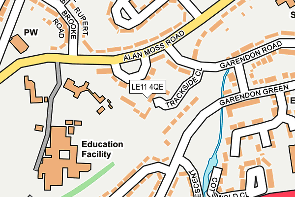 LE11 4QE map - OS OpenMap – Local (Ordnance Survey) LE11 4QE map - OS OpenMap – Local (Ordnance Survey)