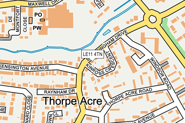 LE11 4TN map - OS OpenMap – Local (Ordnance Survey) LE11 4TN map - OS OpenMap – Local (Ordnance Survey)