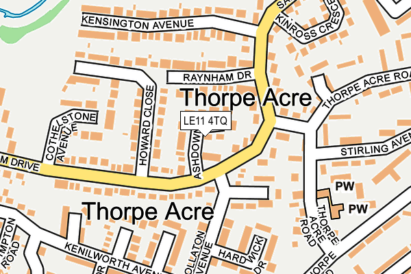 LE11 4TQ map - OS OpenMap – Local (Ordnance Survey) LE11 4TQ map - OS OpenMap – Local (Ordnance Survey)