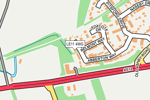 LE11 4WG map - OS OpenMap – Local (Ordnance Survey) LE11 4WG map - OS OpenMap – Local (Ordnance Survey)