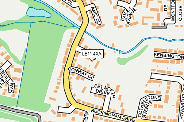 LE11 4XA map - OS OpenMap – Local (Ordnance Survey) LE11 4XA map - OS OpenMap – Local (Ordnance Survey)