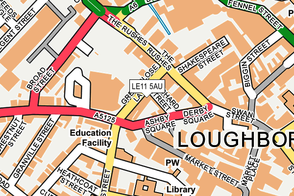 LE11 5AU map - OS OpenMap – Local (Ordnance Survey) LE11 5AU map - OS OpenMap – Local (Ordnance Survey)