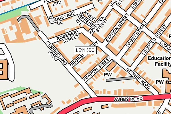 LE11 5DQ map - OS OpenMap – Local (Ordnance Survey) LE11 5DQ map - OS OpenMap – Local (Ordnance Survey)