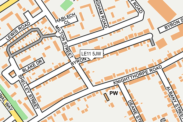 LE11 5JW map - OS OpenMap – Local (Ordnance Survey) LE11 5JW map - OS OpenMap – Local (Ordnance Survey)