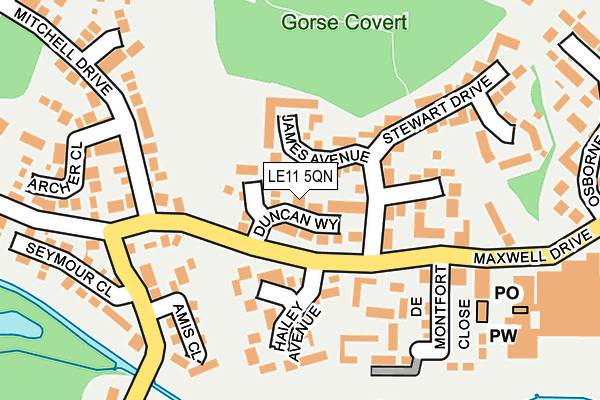 LE11 5QN map - OS OpenMap – Local (Ordnance Survey) LE11 5QN map - OS OpenMap – Local (Ordnance Survey)