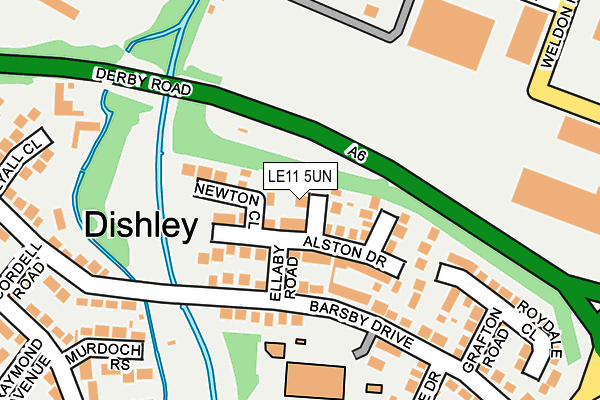 LE11 5UN map - OS OpenMap – Local (Ordnance Survey)