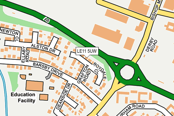 LE11 5UW map - OS OpenMap – Local (Ordnance Survey) LE11 5UW map - OS OpenMap – Local (Ordnance Survey)