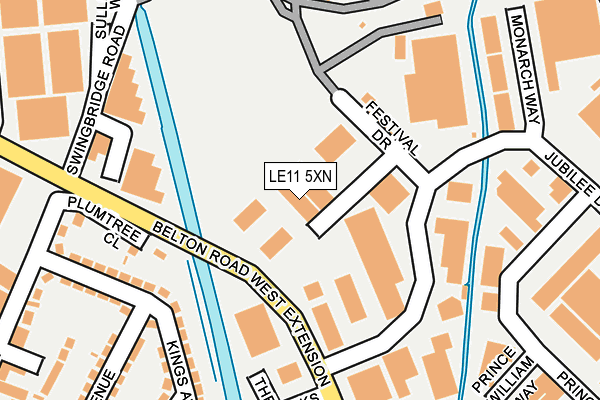 LE11 5XN map - OS OpenMap – Local (Ordnance Survey) LE11 5XN map - OS OpenMap – Local (Ordnance Survey)