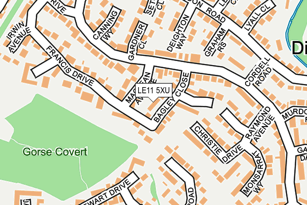 LE11 5XU map - OS OpenMap – Local (Ordnance Survey) LE11 5XU map - OS OpenMap – Local (Ordnance Survey)