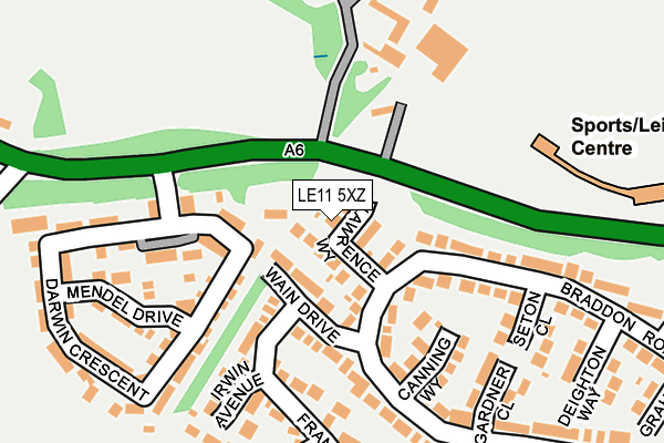 LE11 5XZ map - OS OpenMap – Local (Ordnance Survey) LE11 5XZ map - OS OpenMap – Local (Ordnance Survey)