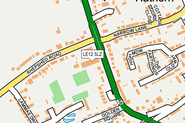 LE12 5LZ map - OS OpenMap – Local (Ordnance Survey) LE12 5LZ map - OS OpenMap – Local (Ordnance Survey)