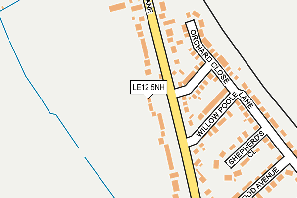 LE12 5NH map - OS OpenMap – Local (Ordnance Survey) LE12 5NH map - OS OpenMap – Local (Ordnance Survey)