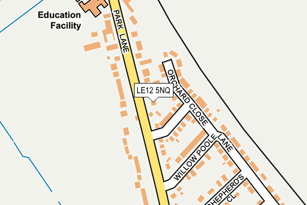LE12 5NQ map - OS OpenMap – Local (Ordnance Survey) LE12 5NQ map - OS OpenMap – Local (Ordnance Survey)