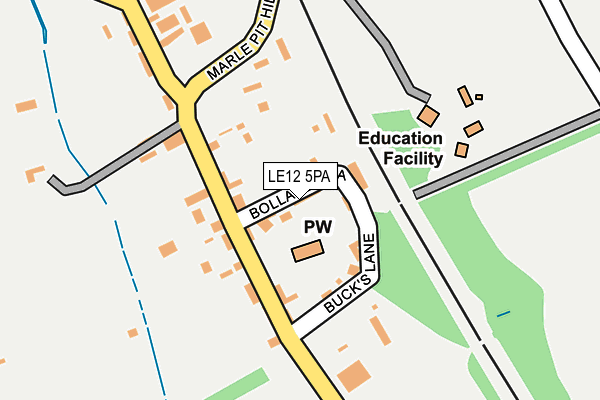 LE12 5PA map - OS OpenMap – Local (Ordnance Survey) LE12 5PA map - OS OpenMap – Local (Ordnance Survey)