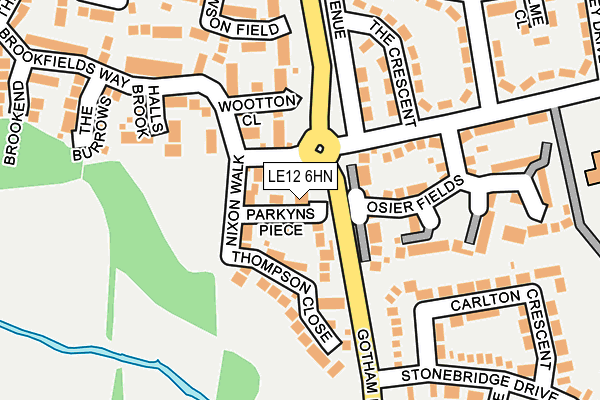 LE12 6HN map - OS OpenMap – Local (Ordnance Survey) LE12 6HN map - OS OpenMap – Local (Ordnance Survey)