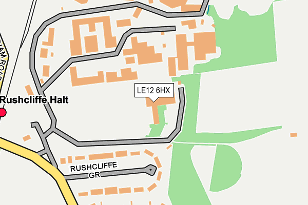 LE12 6HX map - OS OpenMap – Local (Ordnance Survey) LE12 6HX map - OS OpenMap – Local (Ordnance Survey)