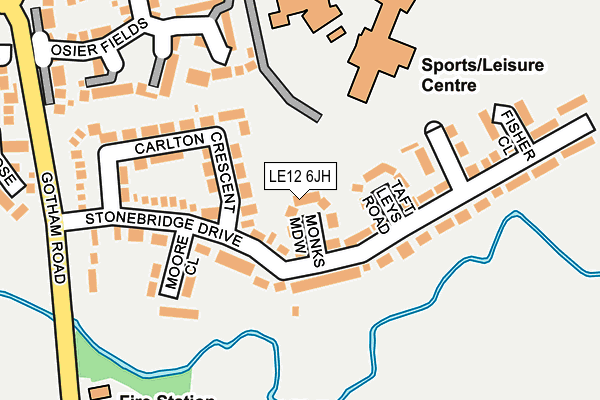 LE12 6JH map - OS OpenMap – Local (Ordnance Survey) LE12 6JH map - OS OpenMap – Local (Ordnance Survey)