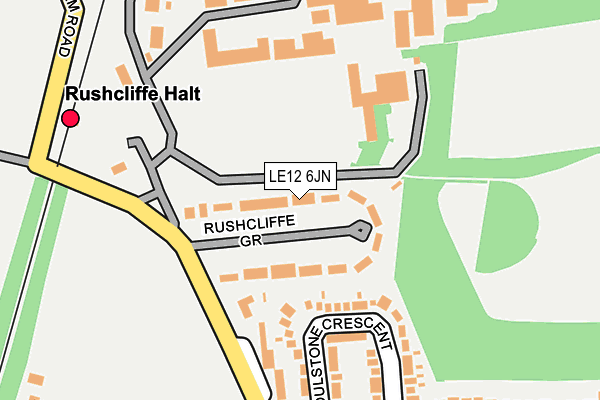 LE12 6JN map - OS OpenMap – Local (Ordnance Survey) LE12 6JN map - OS OpenMap – Local (Ordnance Survey)