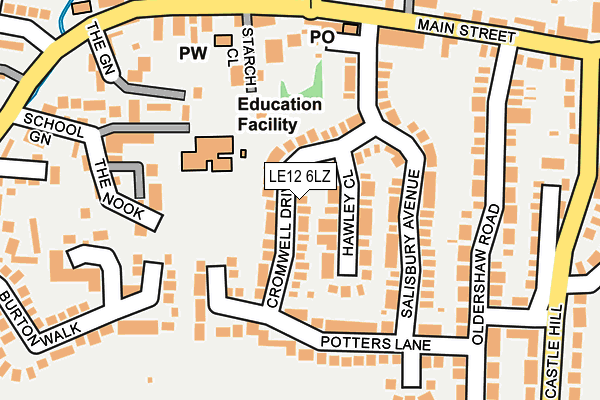 LE12 6LZ map - OS OpenMap – Local (Ordnance Survey) LE12 6LZ map - OS OpenMap – Local (Ordnance Survey)