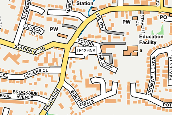 LE12 6NS map - OS OpenMap – Local (Ordnance Survey) LE12 6NS map - OS OpenMap – Local (Ordnance Survey)