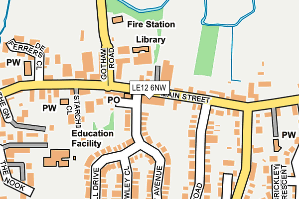 LE12 6NW map - OS OpenMap – Local (Ordnance Survey) LE12 6NW map - OS OpenMap – Local (Ordnance Survey)