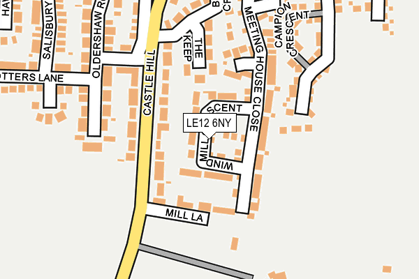 LE12 6NY map - OS OpenMap – Local (Ordnance Survey) LE12 6NY map - OS OpenMap – Local (Ordnance Survey)
