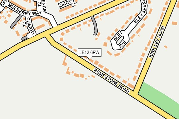 LE12 6PW map - OS OpenMap – Local (Ordnance Survey) LE12 6PW map - OS OpenMap – Local (Ordnance Survey)