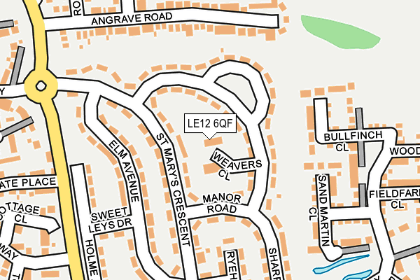 LE12 6QF map - OS OpenMap – Local (Ordnance Survey) LE12 6QF map - OS OpenMap – Local (Ordnance Survey)