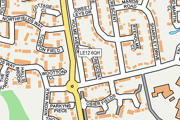 LE12 6QH map - OS OpenMap – Local (Ordnance Survey) LE12 6QH map - OS OpenMap – Local (Ordnance Survey)